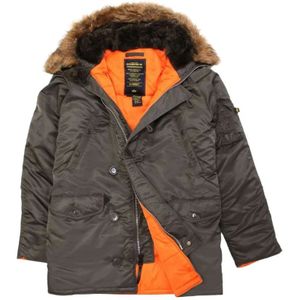 Alpha Industries, N3B VF 59 Parka Bruin, Heren, Maat:S