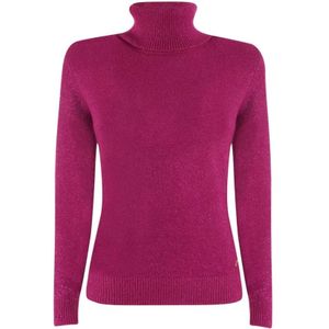 YES Zee, Truien, Dames, Roze, XL, Fuchsia Viscose Coltrui Sweater