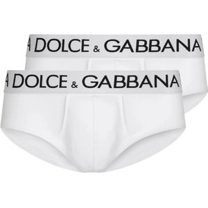 Dolce & Gabbana, Ondergoed, Heren, Wit, M, Wit Optisch Slip Brando Ondergoed