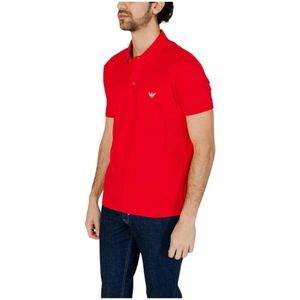 Emporio Armani, Tops, Heren, Rood, S, Katoen, Polo Shirts