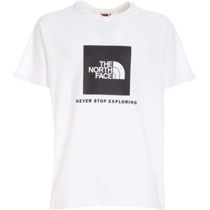The North Face, Tops, Heren, Wit, XL, Katoen, T-Shirts