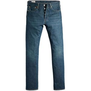 Levi's, Jeans, Heren, Blauw, W32 L32, Denim, Originele Slim-fit Jeans voor Mannen