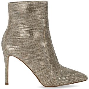 Michael Kors, Schoenen, Dames, Geel, 36 EU, Leer, Gouden Strass Hak Enkellaarsje