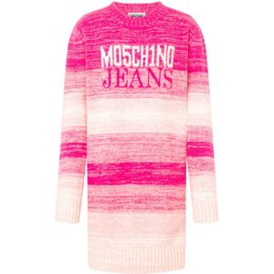 Moschino, Korte jurken met lange mouwen Roze, Dames, Maat:XS
