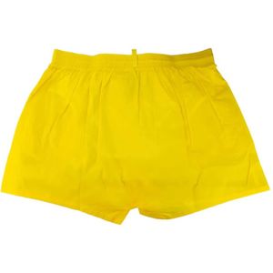 Dsquared2, Korte broeken, Heren, Geel, M, Surfer Gang Rave Boxer Shorts