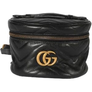 Gucci Vintage, Pre-owned Leather gucci-bags Zwart, Dames, Maat:ONE Size