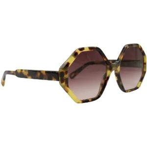 Chloé Pre-owned, Pre-owned, Dames, Geel, ONE Size, Pre-owned Acetate sunglasses