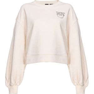 Pinko, Sweatshirts & Hoodies, Dames, Wit, S, Witte Sweater Collectie