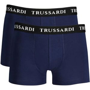 Trussardi, Ondergoed, Heren, Blauw, 2Xl, Katoen, Blauwe Katoenen Boxershorts Pak