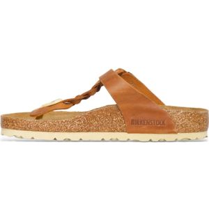 Birkenstock, Schoenen, Dames, Bruin, 39 EU, Gevlochten Cognac Geoliede Sandalen