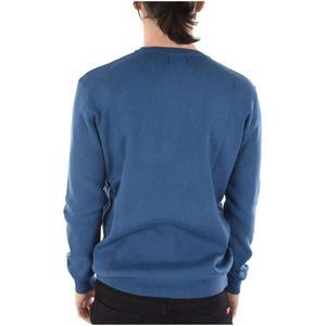 Guess, Sweatshirts & Hoodies, Heren, Blauw, S, Polyester, ML Logo Sweatshirt - Blauw