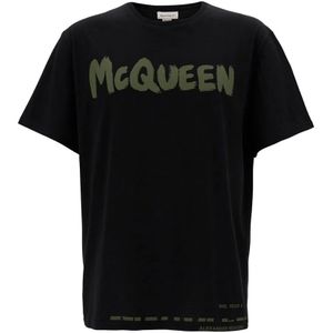 Alexander McQueen, Tops, Heren, Zwart, XL, Katoen, T-Shirts