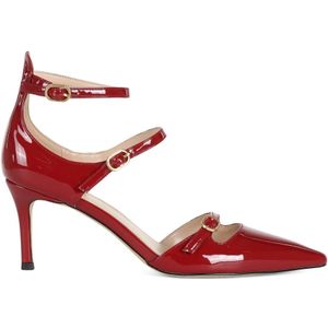 Twinset, Schoenen, Dames, Rood, 39 EU, Leer, Lak Stiletto Hakken