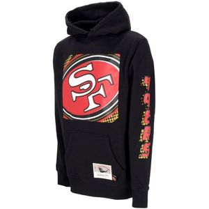 Mitchell & Ness, Sweatshirts & Hoodies, Heren, Zwart, M, Katoen, NFL Big Face Hoodie Zwart