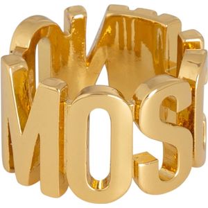 Moschino, Accessoires, Dames, Geel, S, Eenvoudige Logo Ring
