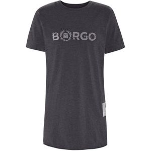Borgo, Tops, Heren, Grijs, M, Katoen, Vintage Pistone Cabianca Melange T-shirt