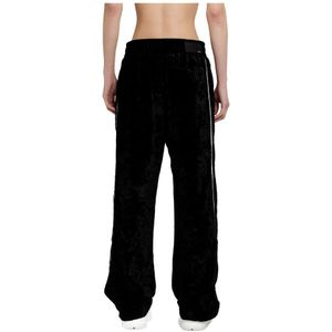 Amiri, Broeken, Heren, Zwart, L, Rayon, Velours Track Pant