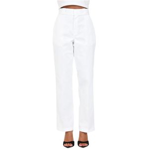 Dickies, Witte casual broek voor dames Wit, Dames, Maat:W26