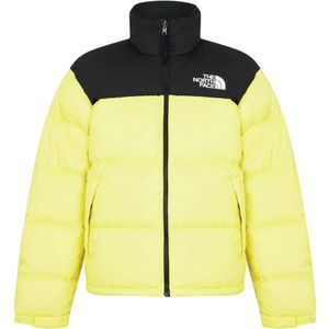 The North Face, Jassen, Heren, Geel, M, Nylon, Retro Nuptse Donsjack Gele Staart