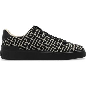 Balmain, Schoenen, Heren, Zwart, 40 EU, Leer, B-Court sneakers