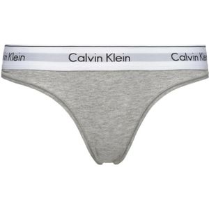 Calvin Klein, Ondergoed, Dames, Grijs, M, Katoen, Moderne Katoenen String Ondergoed