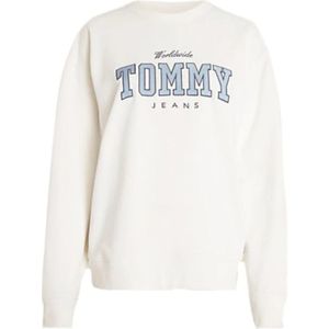 Tommy Hilfiger, Sweatshirts & Hoodies, Dames, Wit, L, Katoen, RLX Varsity Luxe Sweatshirt