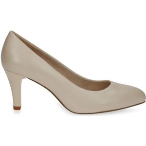 Caprice, Schoenen, Dames, Beige, 38 1/2 EU, Leer, Beige Leren Business Pumps