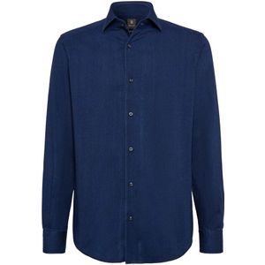 Boggi Milano, Overhemden, Heren, Blauw, XL, Katoen, Regular Fit Katoen Denim Overhemd