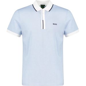 Hugo Boss, Tops, Heren, Blauw, S, Katoen, Logo-geborduurd Piqué Polo Shirt