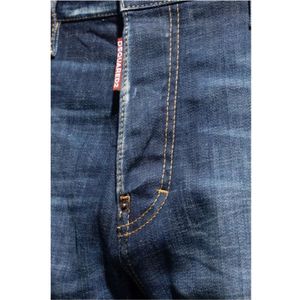 Dsquared2, Jeans, Heren, Blauw, XL, Denim, Blauwe Distressed Denim Jeans