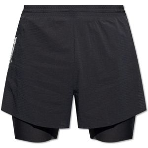 Y-3, Korte broeken, Heren, Zwart, L, Tweelaagse shorts