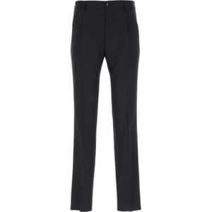 Etro, Middernacht blauw stretch wollen broek Blauw, Heren, Maat:M