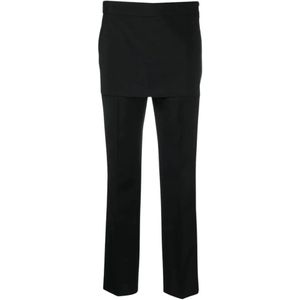 Givenchy, Stijlvolle wollen chino`s voor vrouwen Zwart, Dames, Maat:M