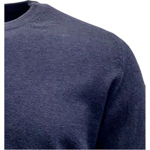 William Lockie, Truien, Heren, Blauw, 3Xl, Wol, Navy Crew Neck Lamswol Trui