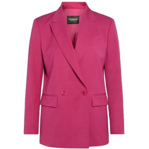 Dondup, Fuchsia Dubbelbreasted Blazer Roze, Dames, Maat:S