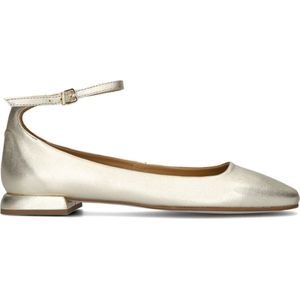 Lina Locchi, Schoenen, Dames, Geel, 40 EU, Leer, Gouden Ballerina's Elegante Stijl