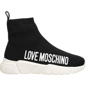 Love Moschino, Schoenen, Dames, Zwart, 39 EU, High-top sneakers