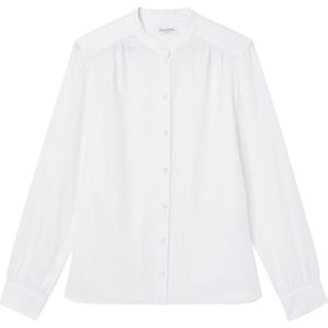 Marc O'Polo, Blouses & Shirts, Dames, Wit, M, Katoen, Blouse met opstaande kraag, relaxed