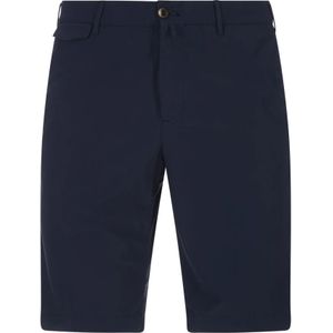 PT Torino, Blauwe Stretch Bermuda Shorts met Zakken Blauw, Heren, Maat:M