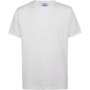 Off White, Tops, Heren, Wit, S, Katoen, Geborduurde Slim Fit Wit T-shirt
