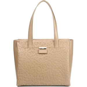 Cavalli Class, Tassen, Dames, Beige, ONE Size, Leer, Luipaardprint Shopper