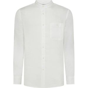 Woolrich, Overhemden, Heren, Wit, L, Linnen, Witte Overhemden voor Mannen