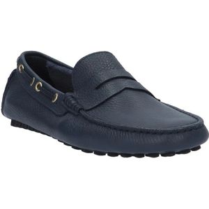 Antica Cuoieria, Schoenen, Heren, Blauw, 44 EU, Leer, Loafers