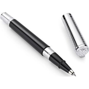 Versace, Olympia Rollerpen Zilver Zwart Zwart, unisex, Maat:ONE Size