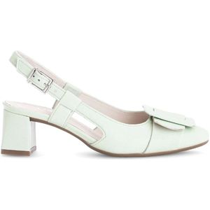 Gabor, Schoenen, Dames, Groen, 37 1/2 EU, Leer, Moderne leren slingback met ronde neus