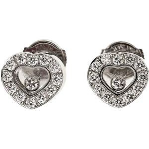 Chopard Pre-owned, Pre-owned, Dames, Wit, ONE Size, Tweed, Pre-owned White Gold earrings