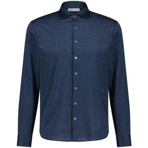 Gran Sasso, Overhemden, Heren, Blauw, S, Casual Shirts