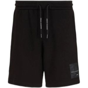 Armani Exchange, Korte broeken, Heren, Zwart, S, Katoen, Mannen Bermuda Shorts voor Casual Stijl
