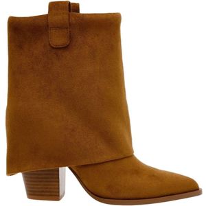 Steve Madden, Suède Enkellaarzen Bruin, Dames, Maat:38 EU