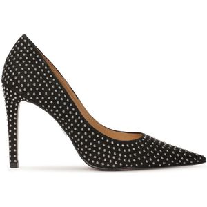 Kazar, Schoenen, Dames, Zwart, 40 EU, Leer, Suede pumps versierd met kleine studs